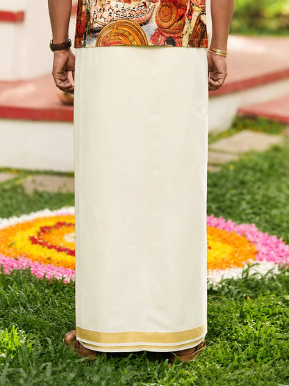 Golden Kasavu Mundu - Mundu | MyDesignation