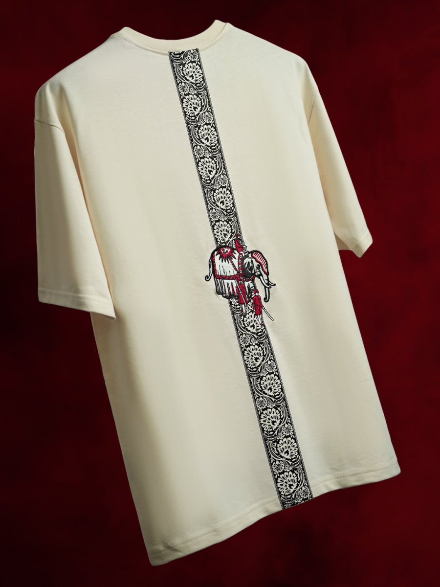 Gulrez Embroidered - Men Oversized T-shirt | Mydesignation