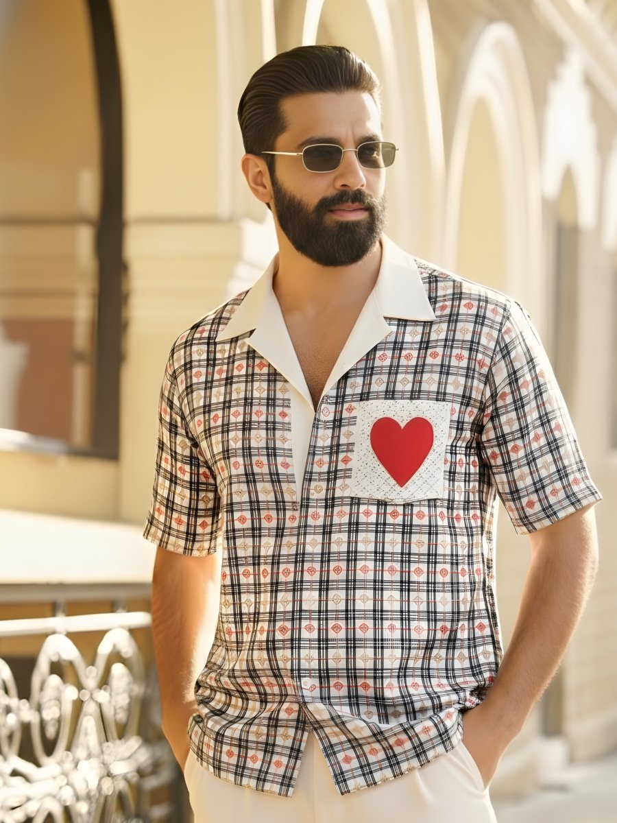 Mydesignation Unisex Linen Shirt | White, Digital, Relaxed Fit