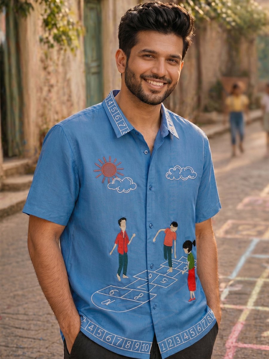 Hopscotch Embroidered Shirt - Shirt | Mydesignation