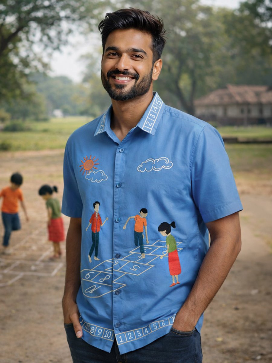 Hopscotch Embroidered Shirt - Shirt | Mydesignation