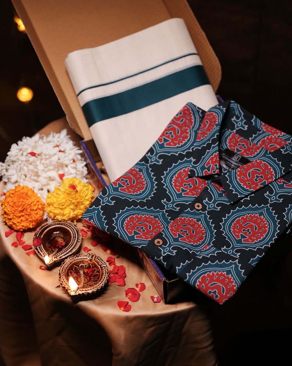 Indigo Ethnic - Dhothi Premium Combo - Festive Combo | Mydesignation