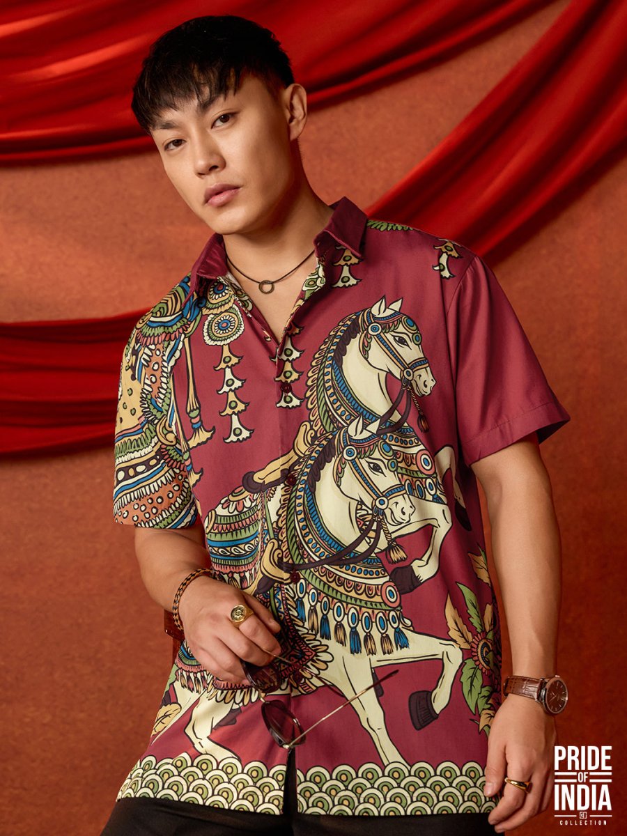 Kalamkari Horse - Shirt | MyDesignation