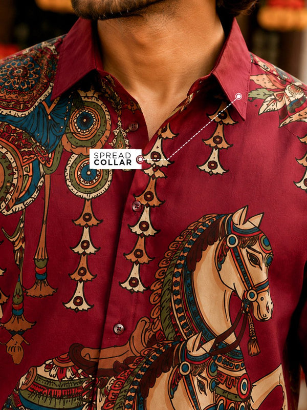 Kalamkari Horse - Shirt | MyDesignation