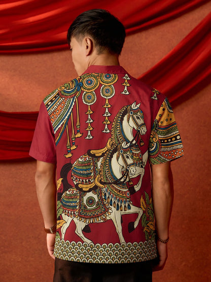 Kalamkari Horse - Shirt | MyDesignation