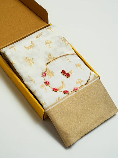 Kasavu Saree Box Jewellery - Onam Special | Mydesignation