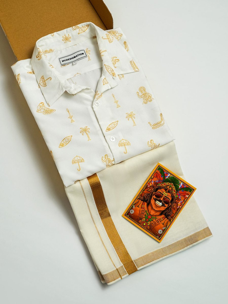Kasavu Shirt Box - Onam Special | Mydesignation