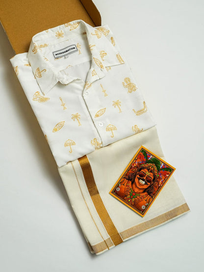 Kasavu Shirt Box - Onam Special | Mydesignation