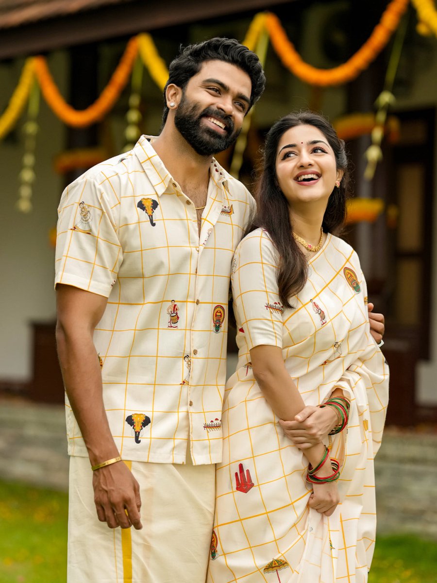 Kerala Icons Shirt and Saree Combo - Couple Combo | MyDesignation