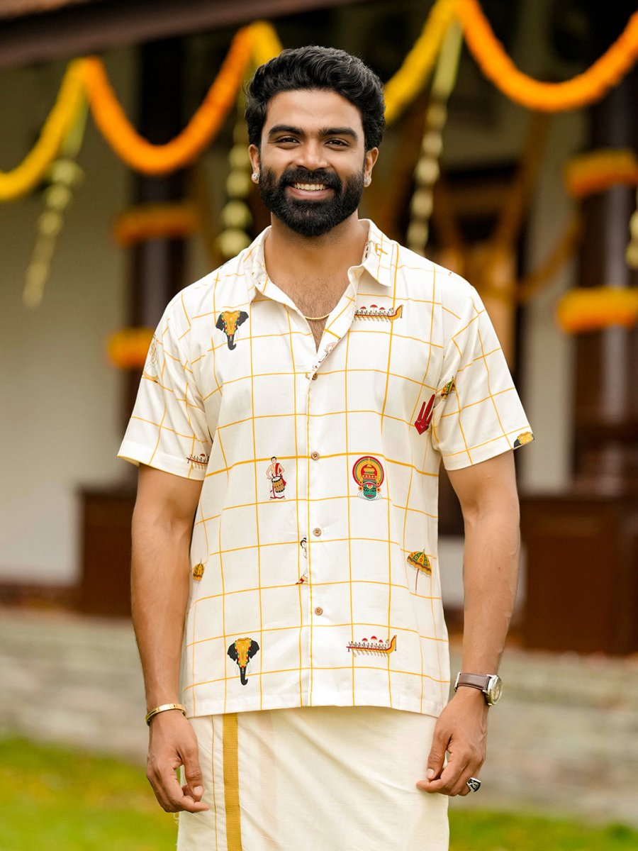 Kerala Icons Shirt and Saree Combo - Couple Combo | MyDesignation