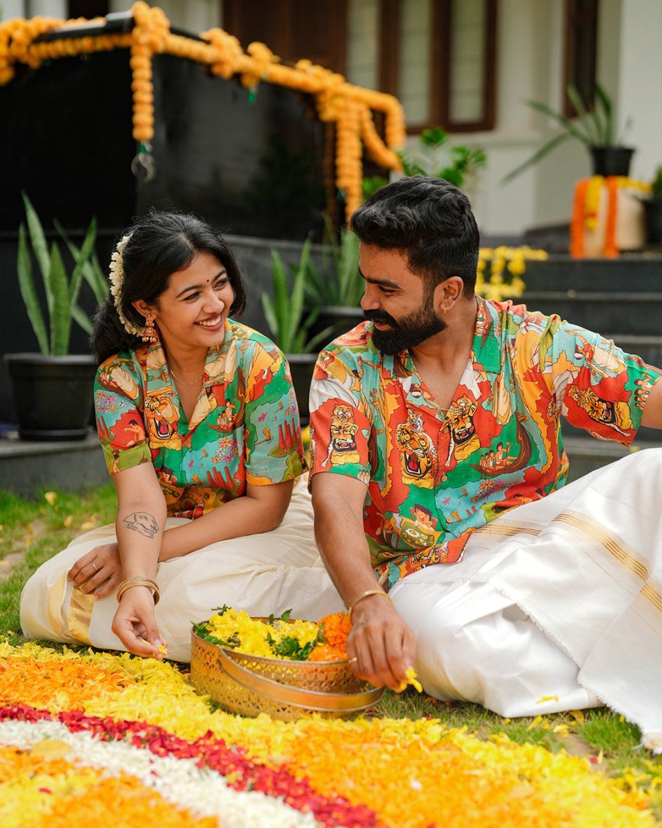 Kerala Shirt Couple (Pack of 2) - Couple Combo | Mydesignation