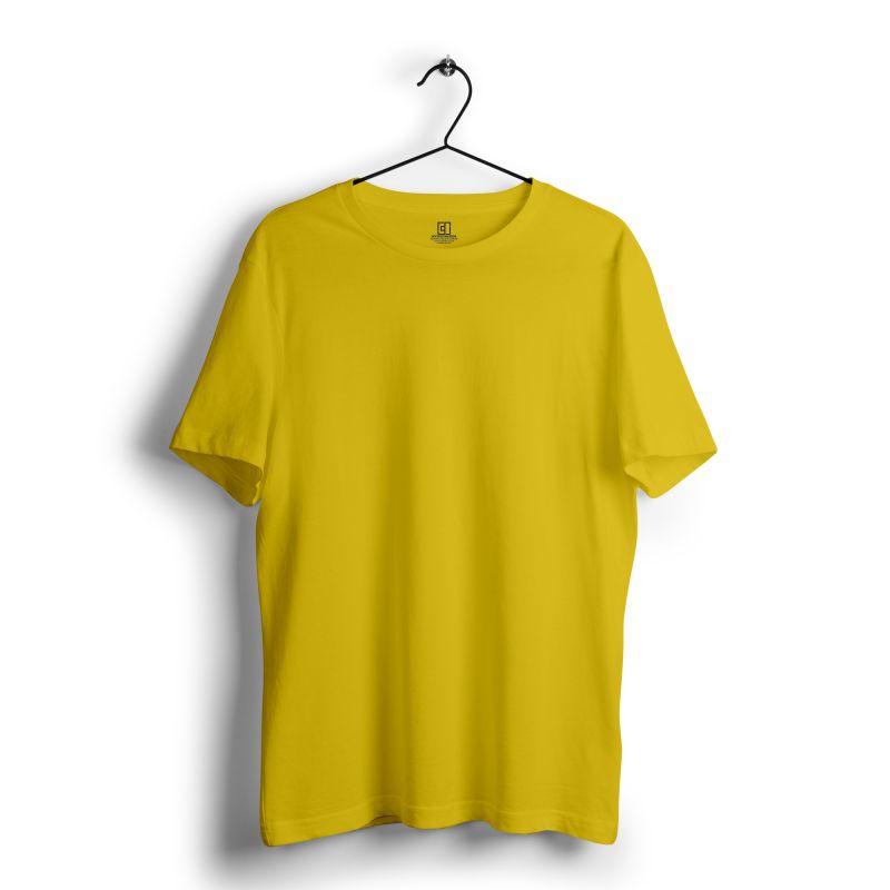 Lemon Yellow Plain T-shirt - Plain T-shirt | Mydesignation