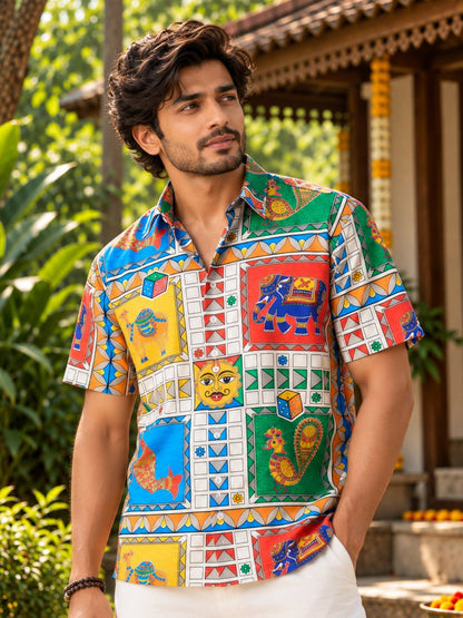 Madhubani Ludo - Shirt | MyDesignation
