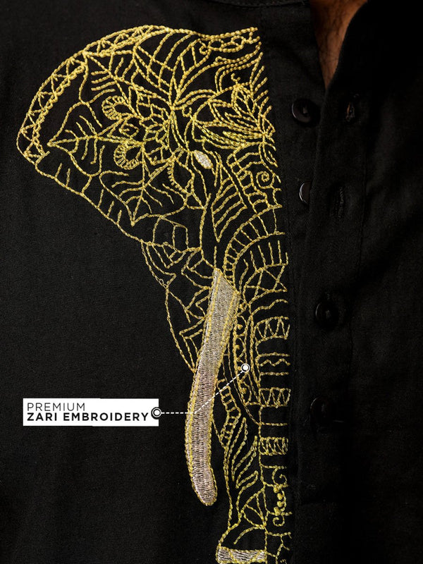 Mandala Elephant Embroidered Kurta - Kurta | MyDesignation