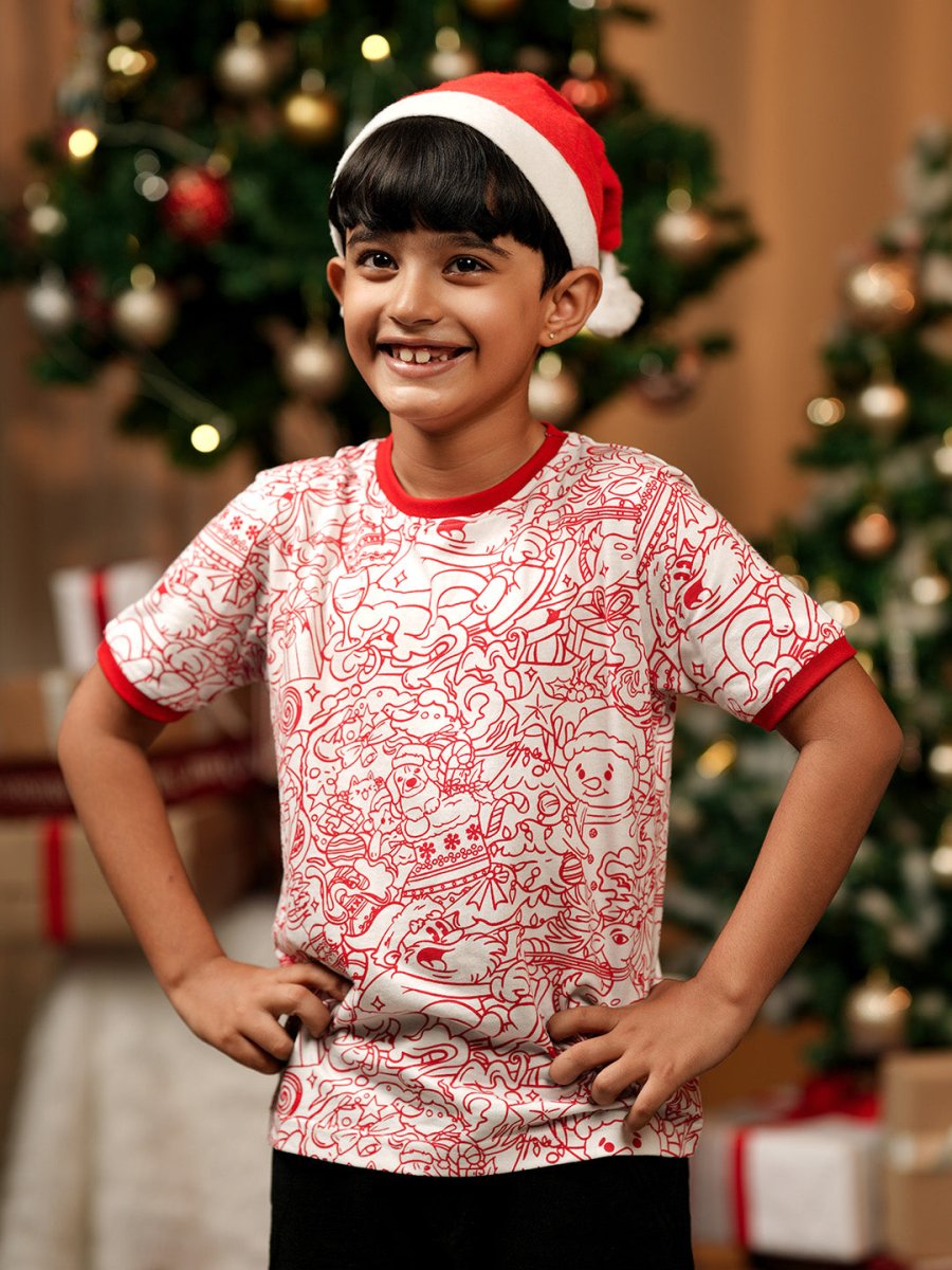 Merry Doodle Kids Tshirt - Kids Printed T-shirt | Mydesignation