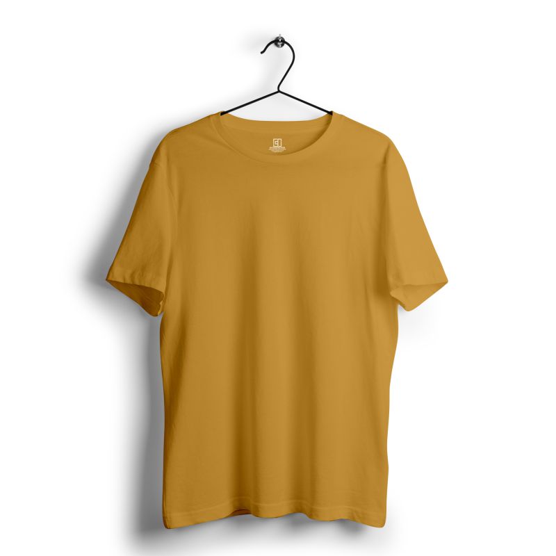 Mustard Yellow Plain Tshirt - Unisex Comfort Fit - Plain T-shirt | Mydesignation
