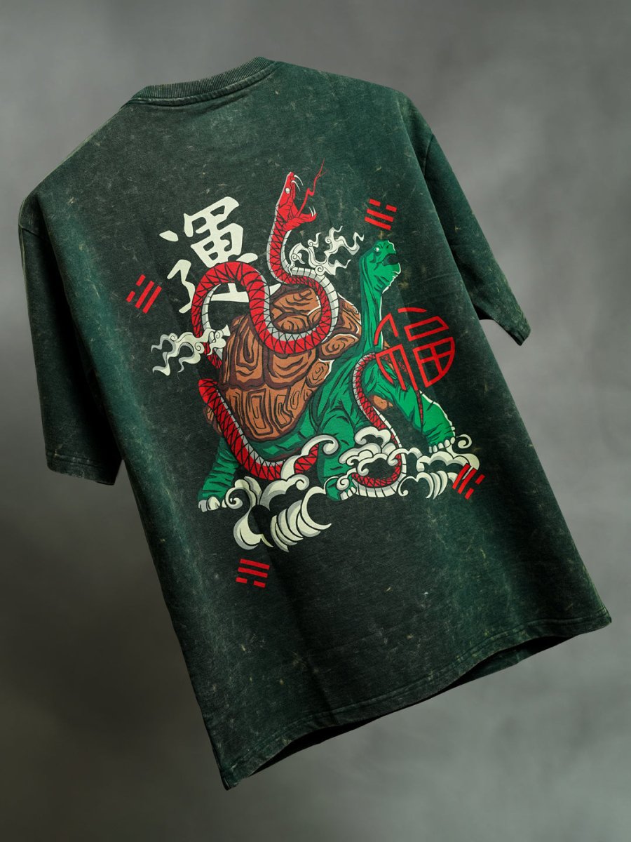 Mythical Tortoise Embroidered - Oversized T-shirt | MyDesignation