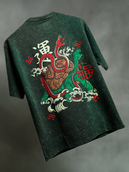 Mythical Tortoise Embroidered - Oversized T-shirt | MyDesignation