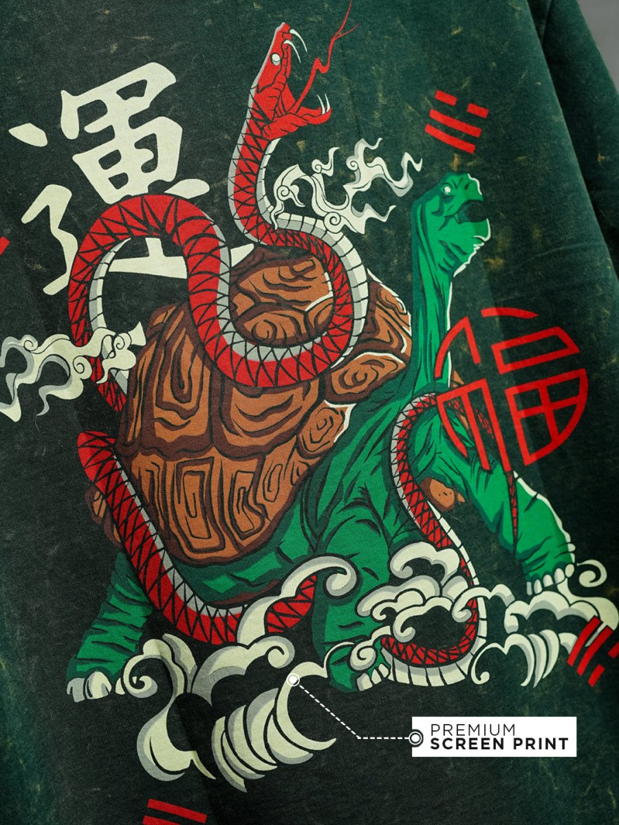 Mythical Tortoise Embroidered - Oversized T-shirt | MyDesignation