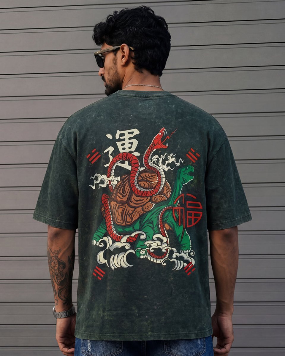 Mythical Tortoise Embroidered - Oversized T-shirt | MyDesignation
