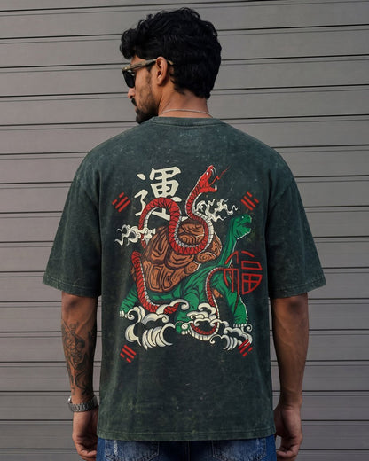 Mythical Tortoise Embroidered - Oversized T-shirt | MyDesignation