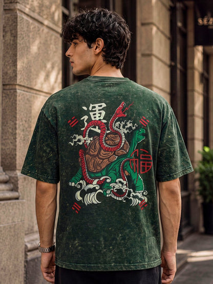 Mythical Tortoise Embroidered - Oversized T-shirt | MyDesignation