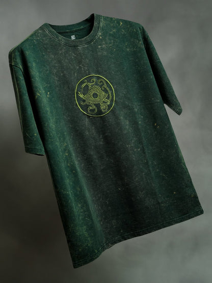 Mythical Tortoise Embroidered - Oversized T-shirt | MyDesignation