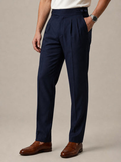 Navy Blue Gurkha Pants - Pants | MyDesignation
