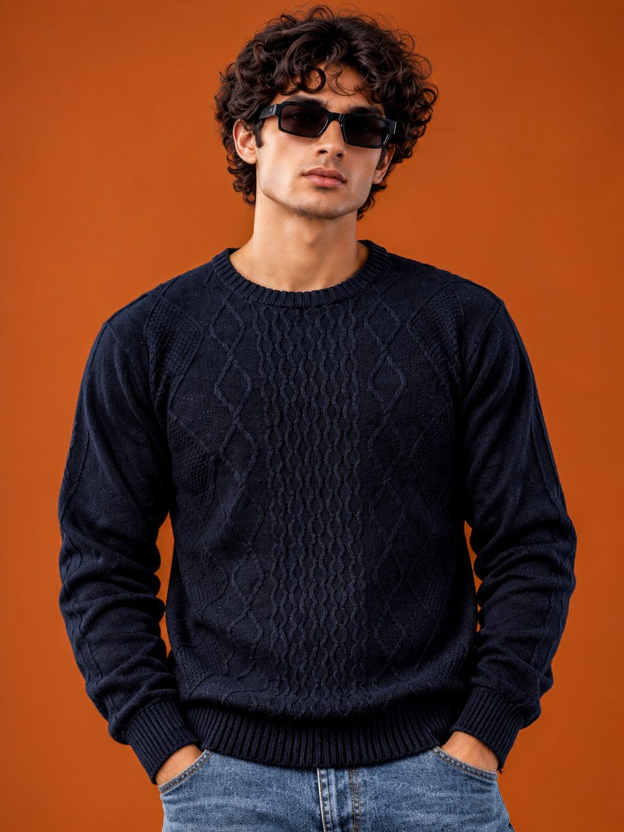Navy Blue Sweater - Sweater | MyDesignation