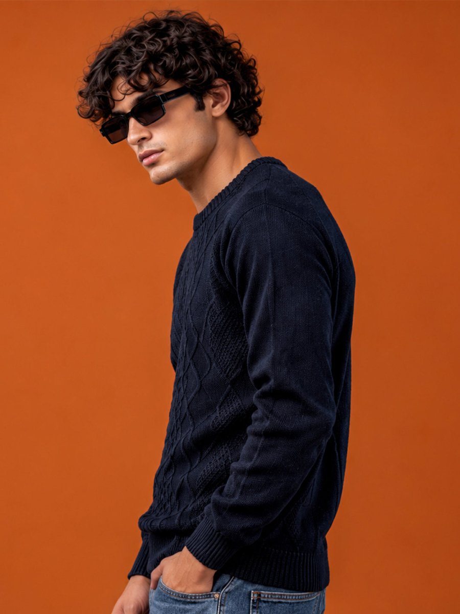 Navy Blue Sweater - Sweater | MyDesignation