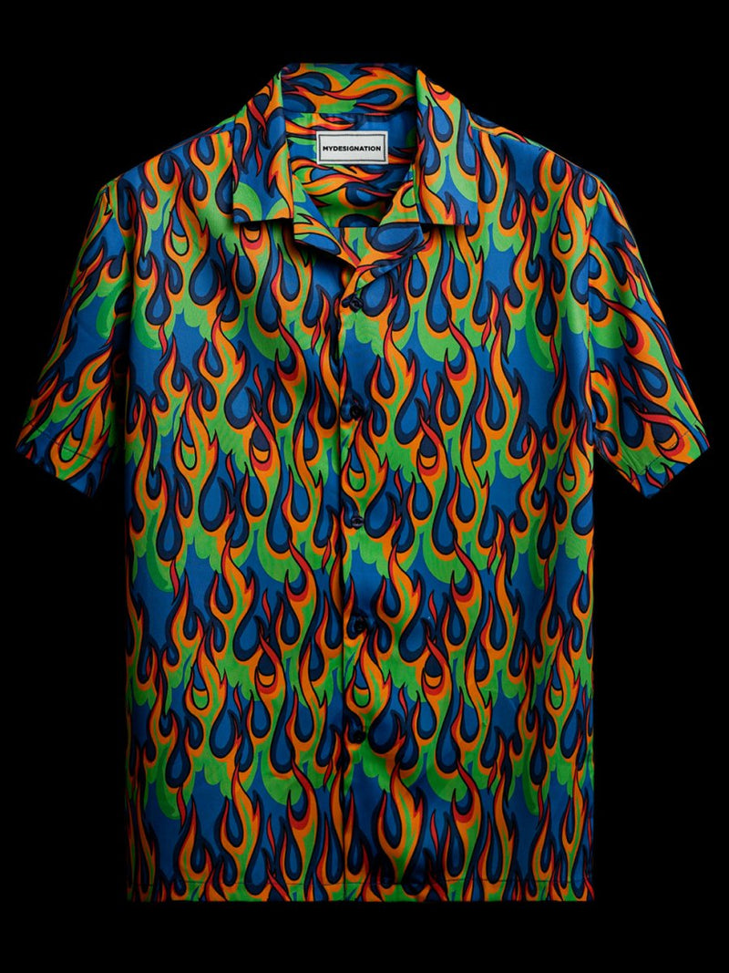 Neon Flame Shirt - Men Shirt | Mydesignation