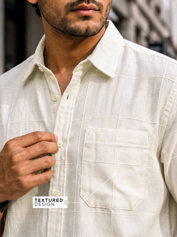 Off White Cotton Shirt - Shirt | MyDesignation