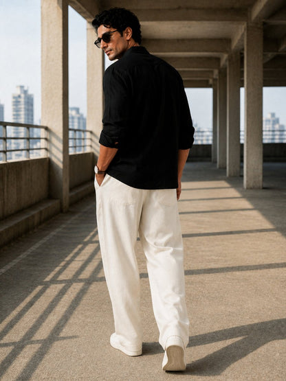 Off White Korean Jogger - Joggers | MyDesignation