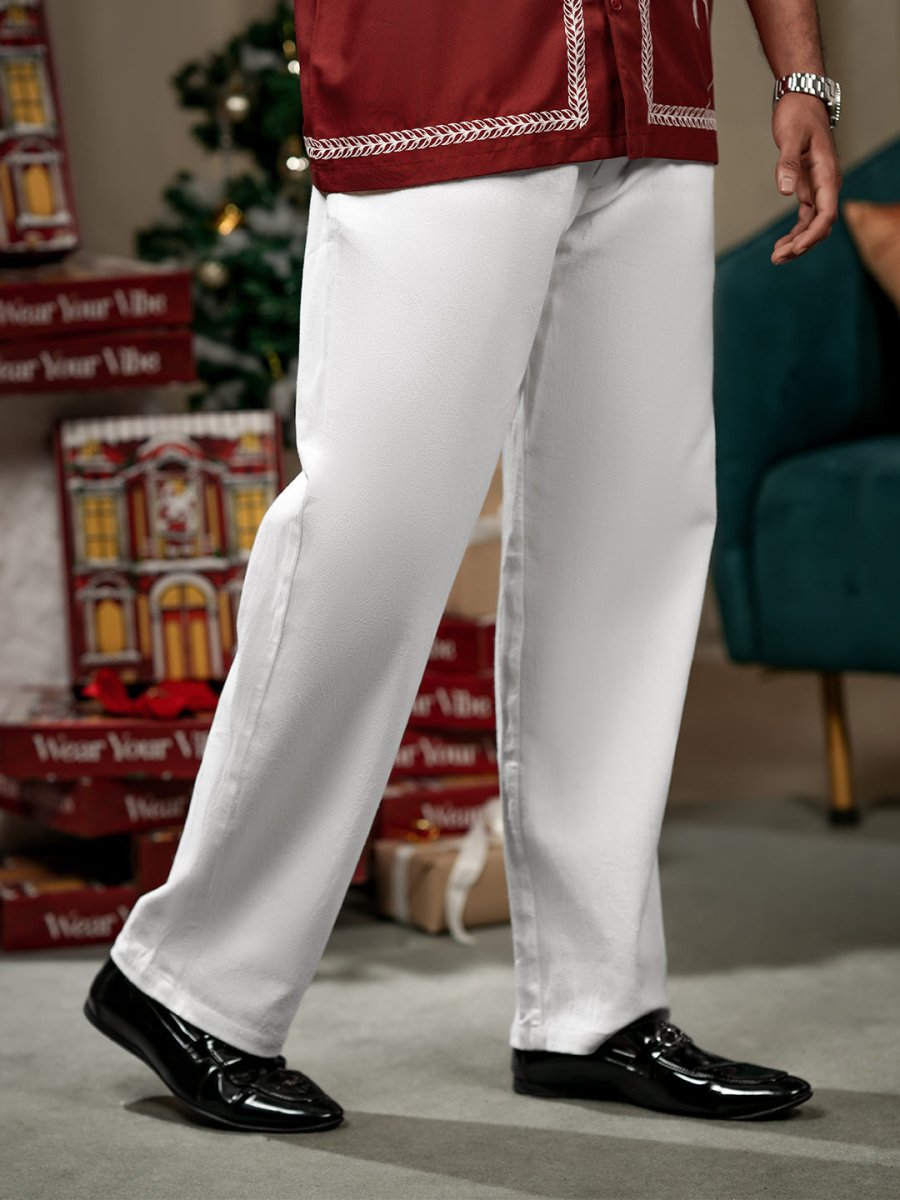 Off White Linen Pant - Men Pants | Mydesignation