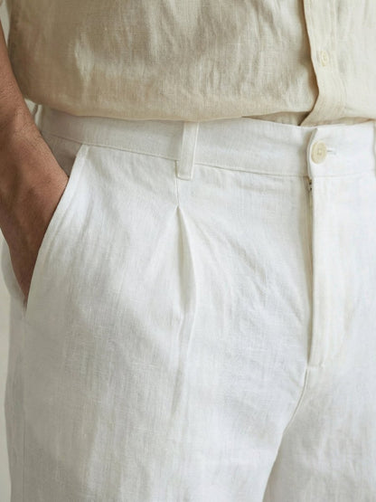 Off White Linen Pant - Men Pants | Mydesignation