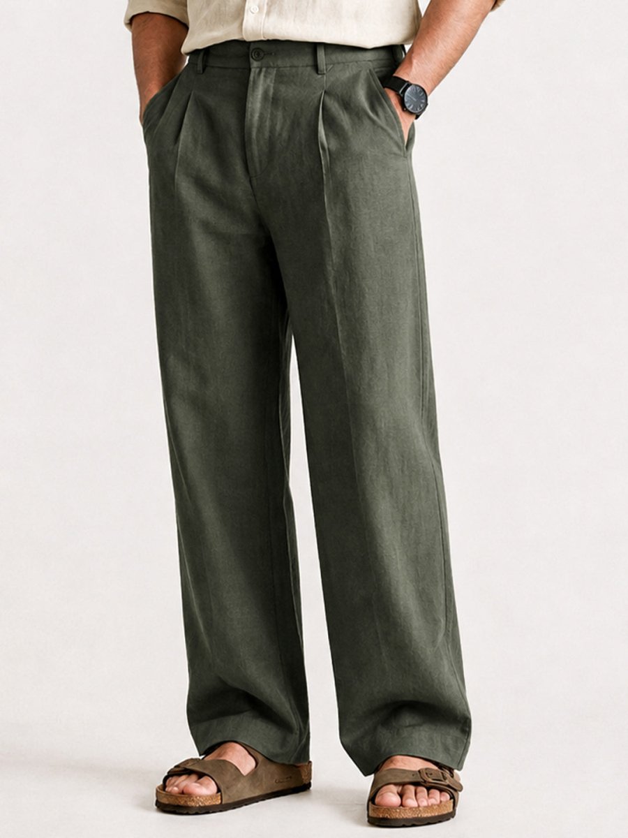 Olive Green Classic Pants - Pants | MyDesignation