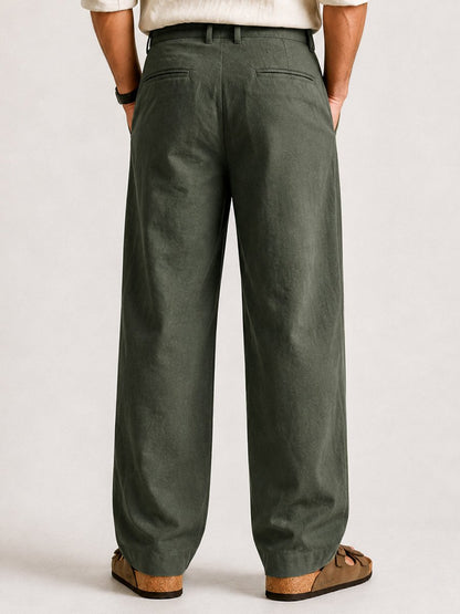 Olive Green Classic Pants - Pants | MyDesignation