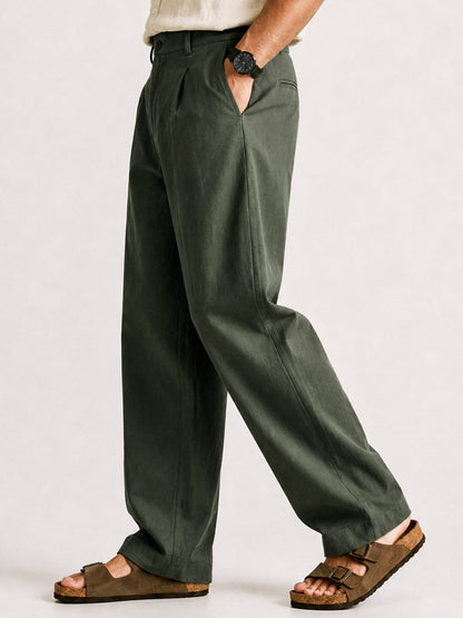 Olive Green Classic Pants - Pants | MyDesignation
