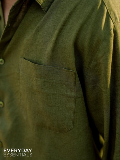 Olive Linen Shirt - Shirt | MyDesignation