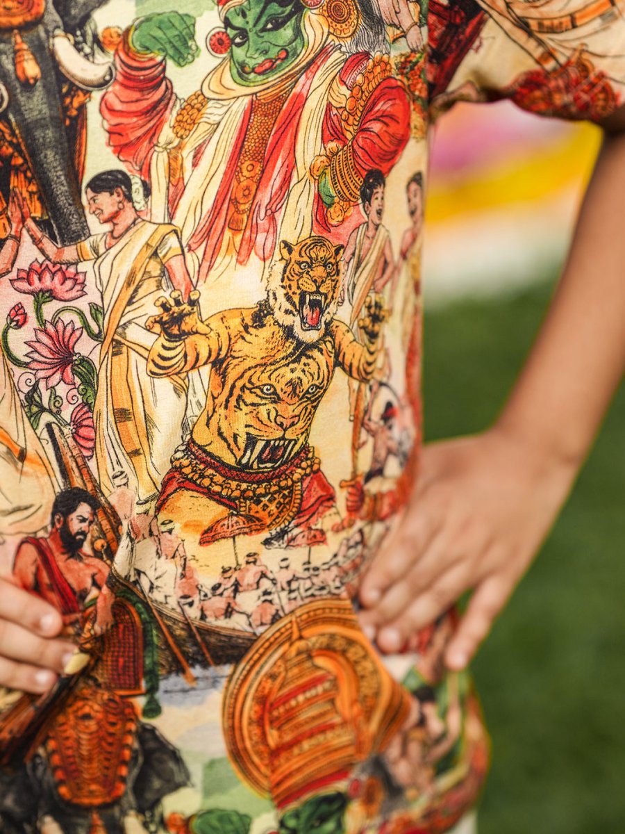 Onam Cultural Kids Tshirt - Kids Printed T-shirt | MyDesignation