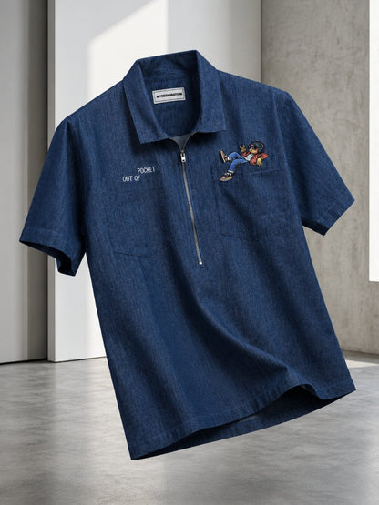 Out of Pocket Denim Embroidered - Shirt | MyDesignation
