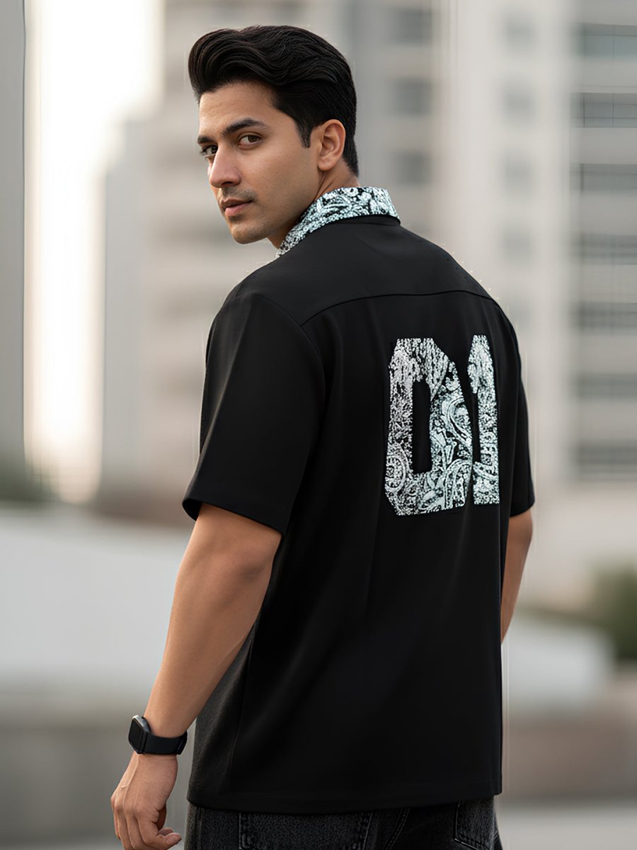 Paisley Denim Shirt - Men Shirt | Mydesignation