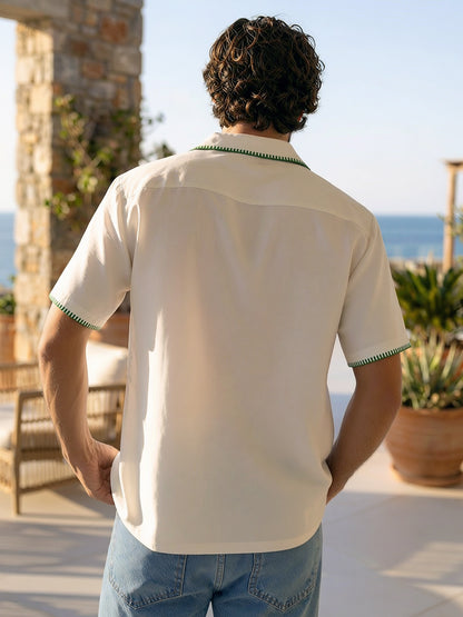 Palm Tree Embroidered Shirt