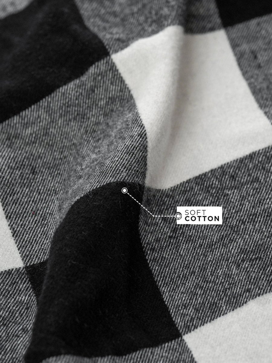 Plaid: Black and White - Shirt | MyDesignation