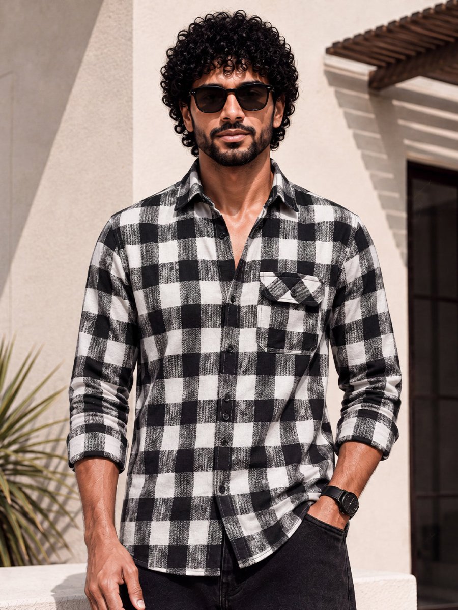 Plaid: Black Beige - Shirt | MyDesignation