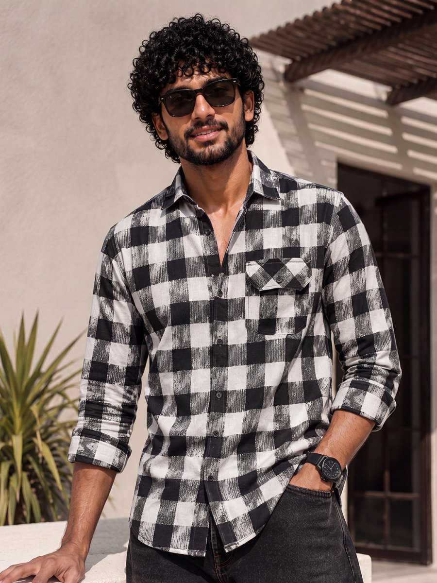 Plaid: Black Beige - Shirt | MyDesignation