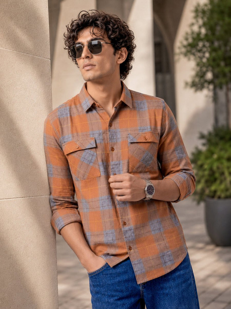 Plaid: Burnt Orange - Shirt | MyDesignation