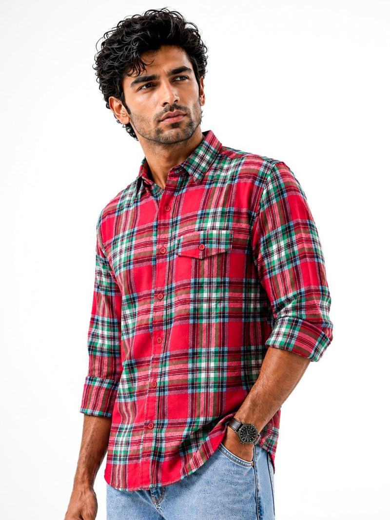 Plaid: Dark Red - Shirt | MyDesignation