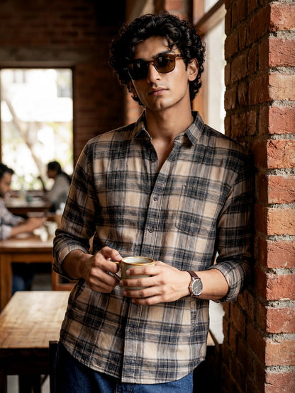 Plaid: Latte - Shirt | MyDesignation