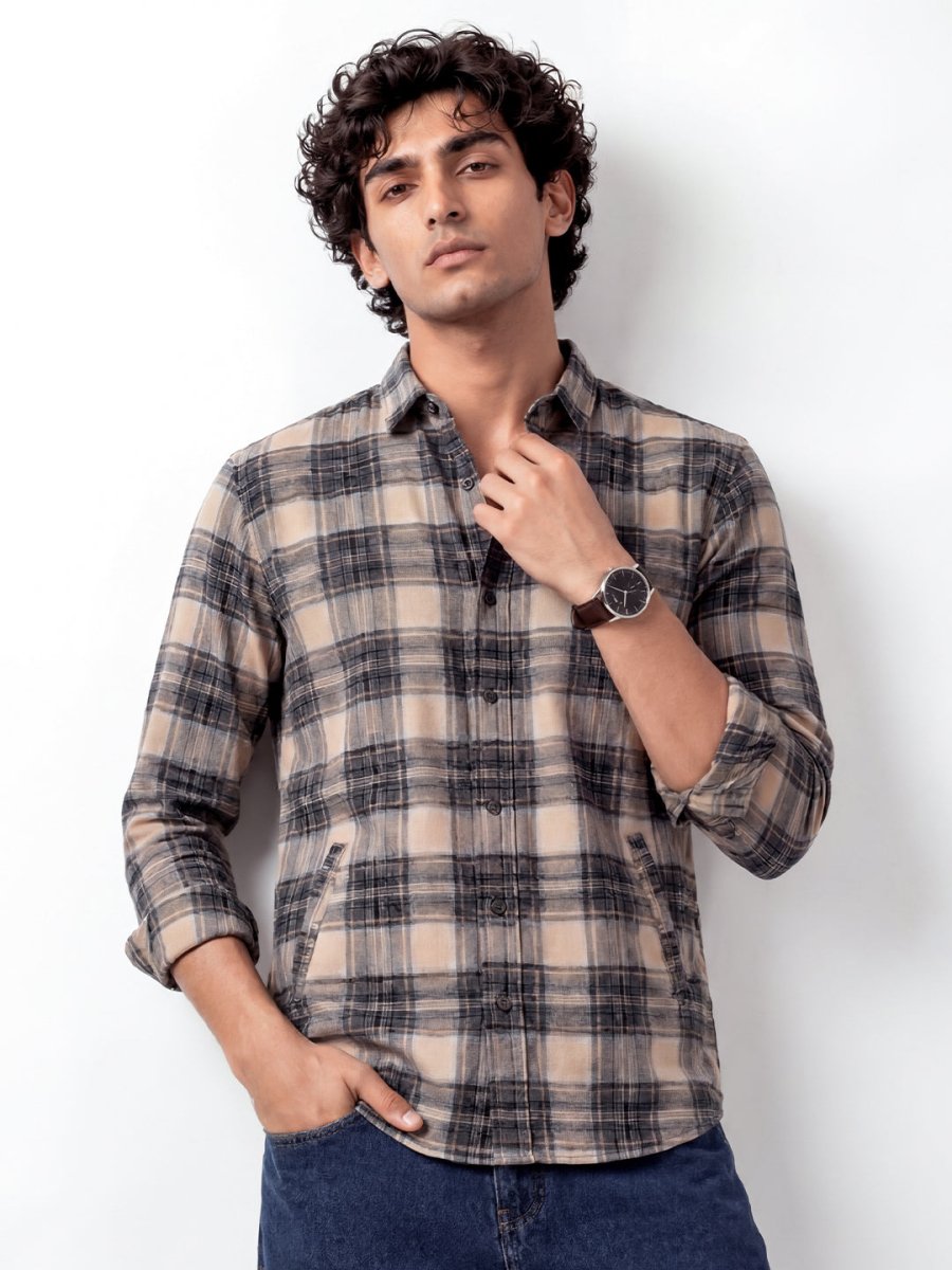 Plaid: Latte - Shirt | MyDesignation